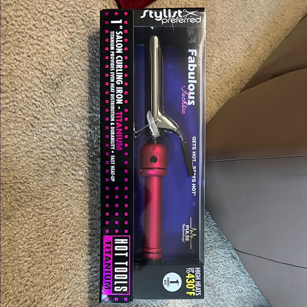 Hot Tools Pink Titanium Curling Iron